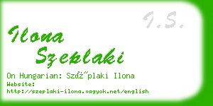 ilona szeplaki business card